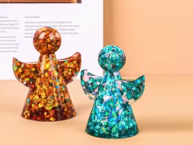 Molde silicona angelito conico grande